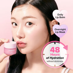 Klavuu Lip Mask Sleeping Pack delivers a glossy finish with natural color.
