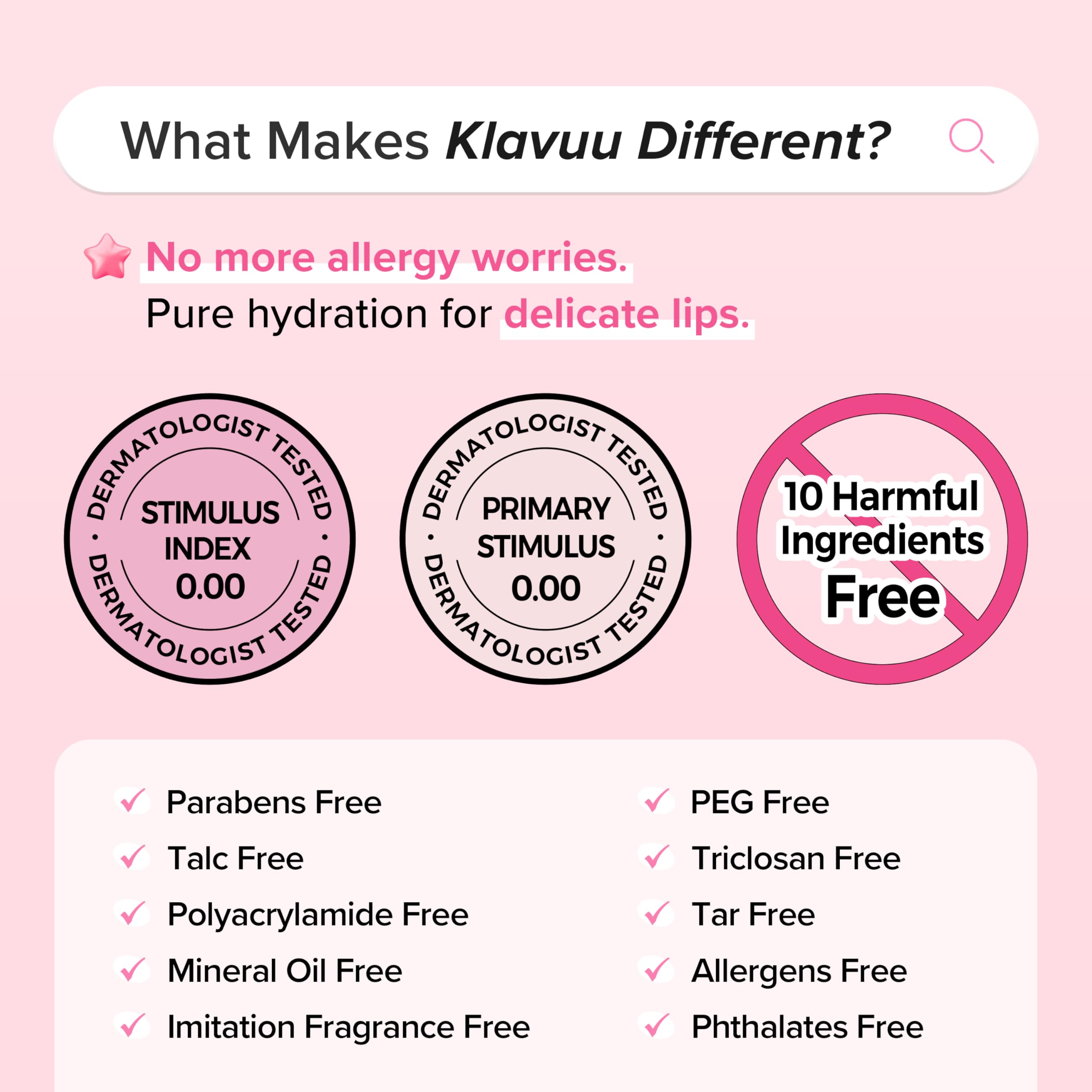 Klavuu Lip Mask Two-Pack for travel-friendly lip care.