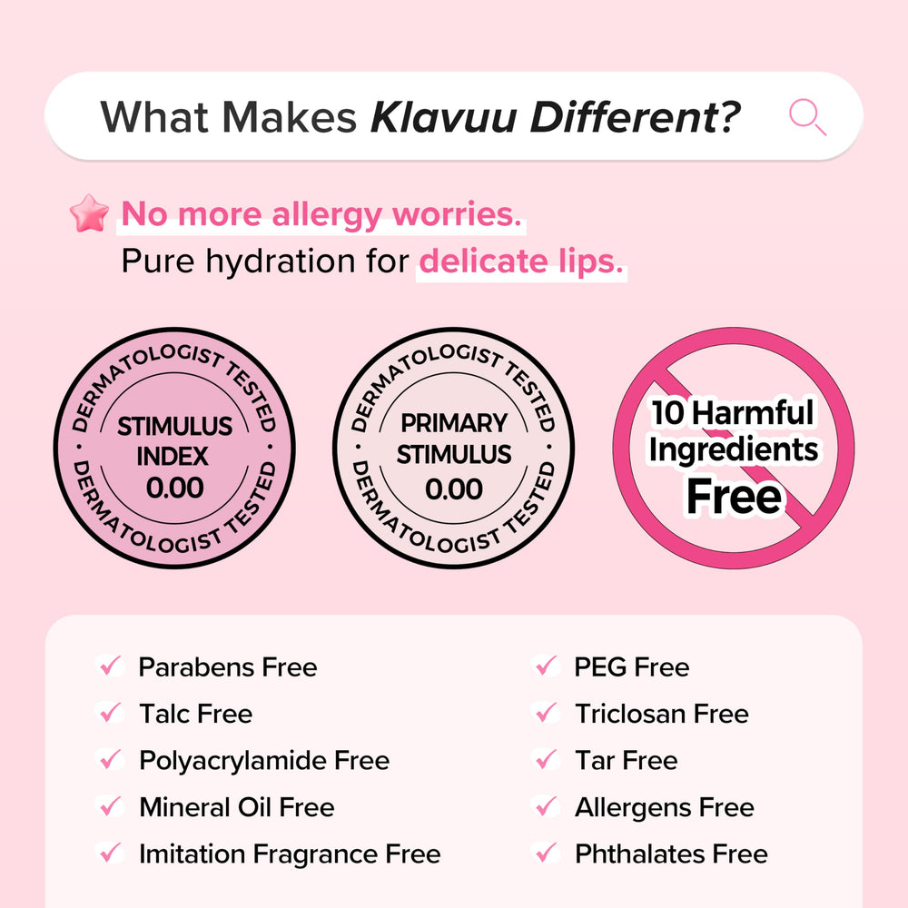 Klavuu Lip Mask Two-Pack for travel-friendly lip care.