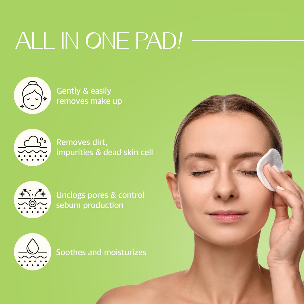 KLAVUU Phytoncide Quick Cleansing Pad swipe application demonstrates easy makeup removal