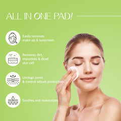 KLAVUU Real Vegan Quick Cleansing Pad close-up shows textured embossing for gentle cleansing.
