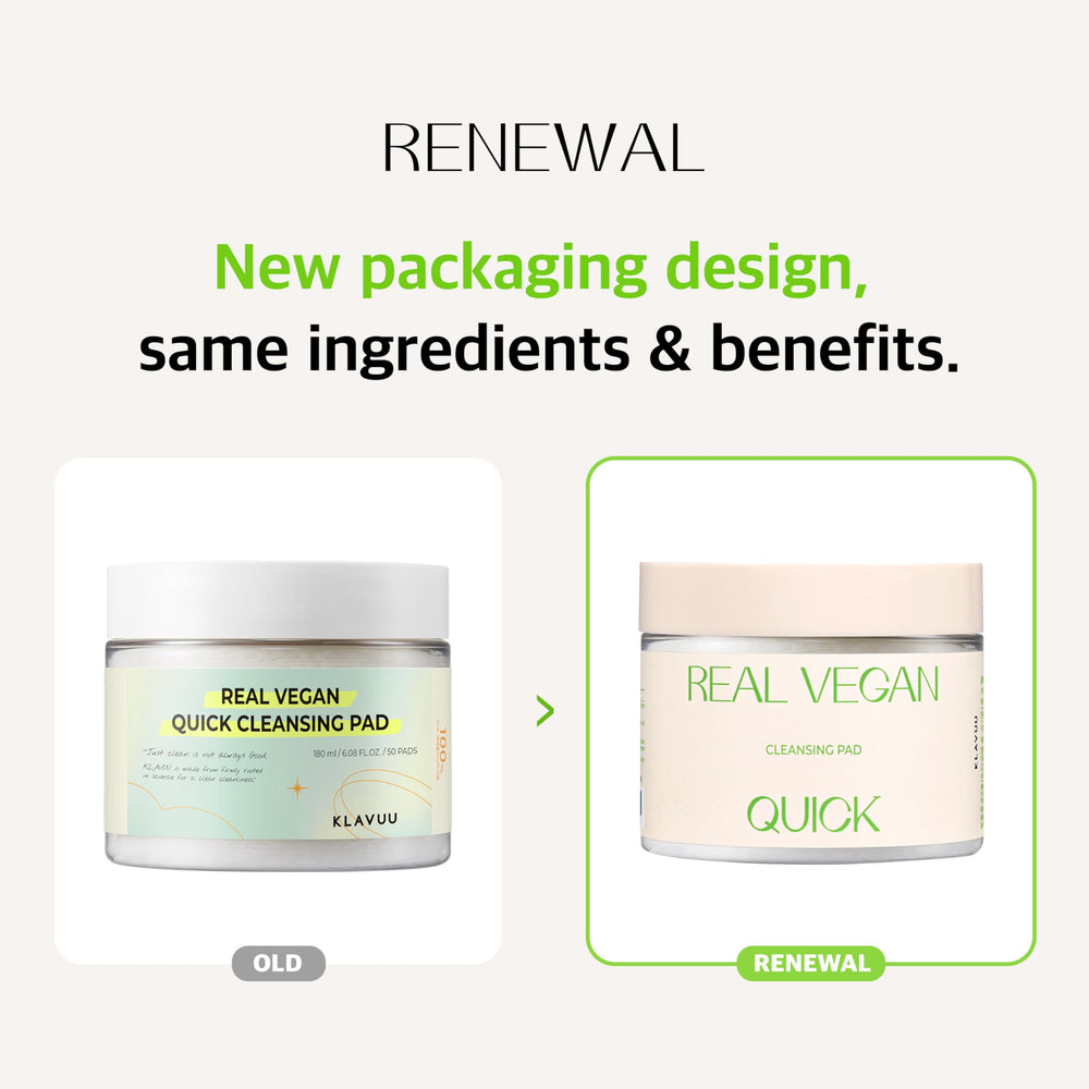 KLAVUU Real Vegan Quick Cleansing Pad uses hypoallergenic formula suitable for sensitive skin.