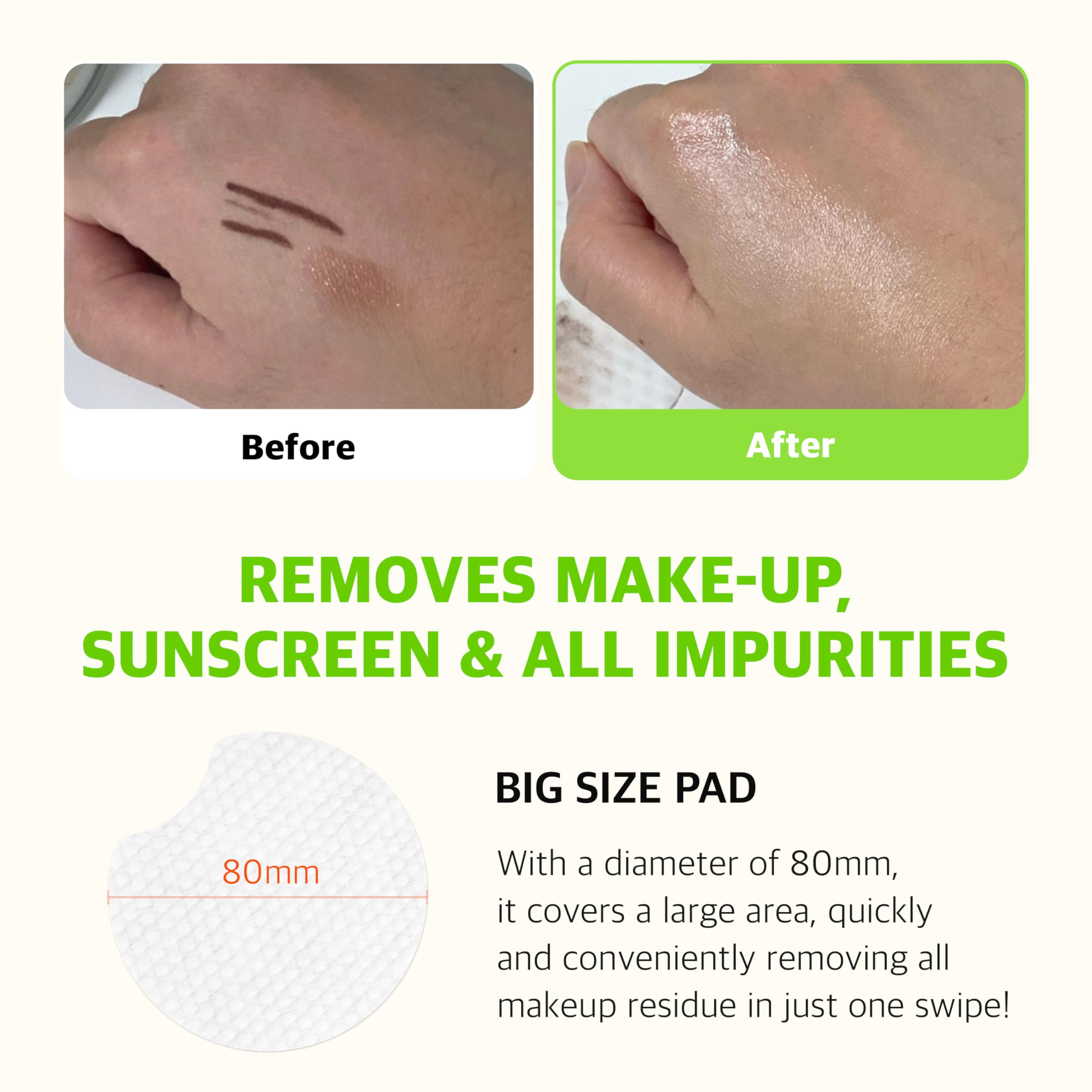 KLAVUU Real Vegan Quick Cleansing Pad promotes deep pore cleansing for clearer skin.