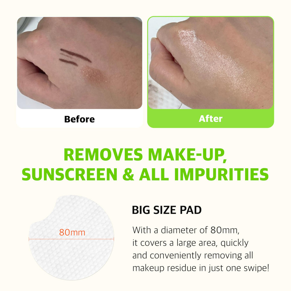 KLAVUU Real Vegan Quick Cleansing Pad promotes deep pore cleansing for clearer skin.
