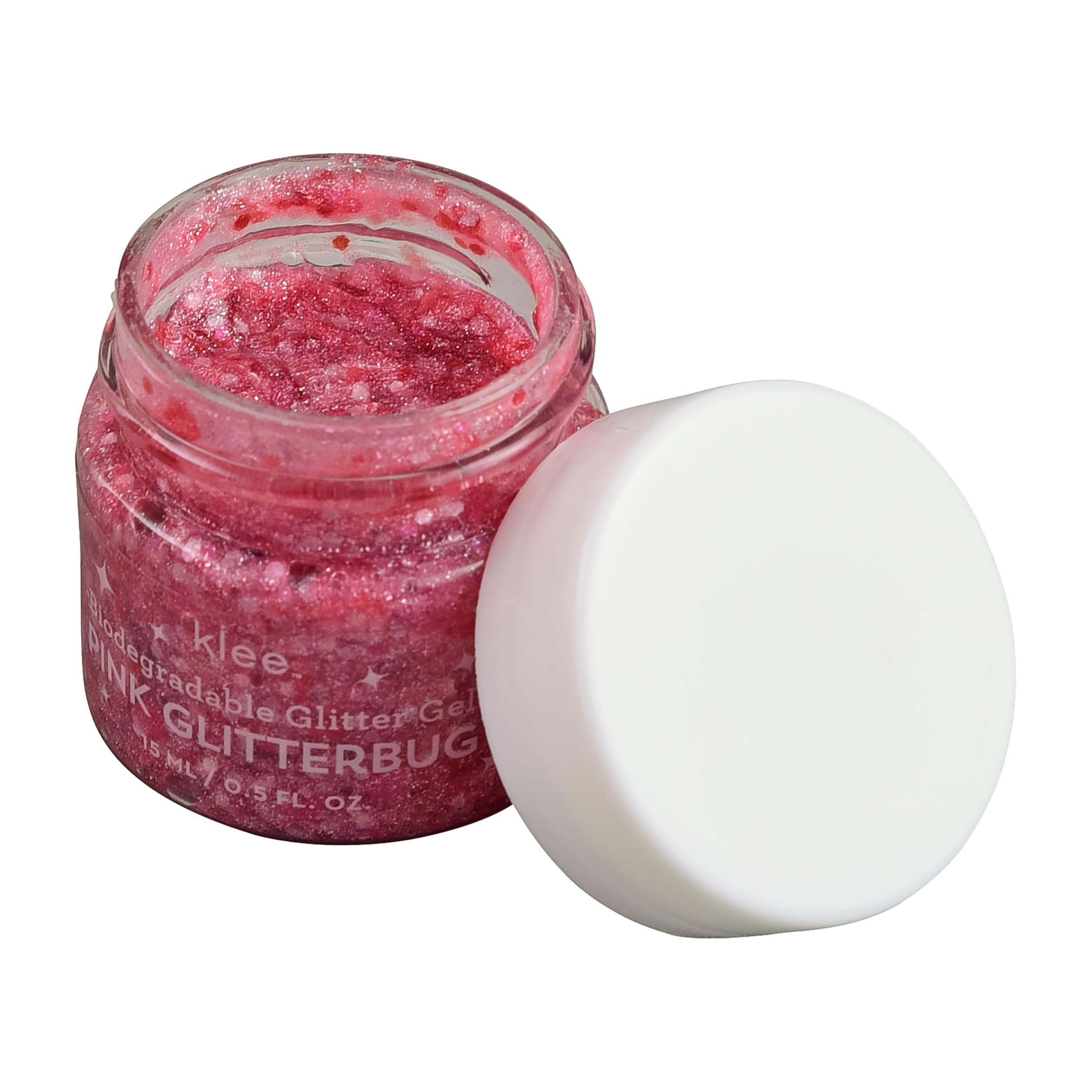 Klee Naturals Luna Star biodegradable glitter gel, plant-based sparkle not microplastics.