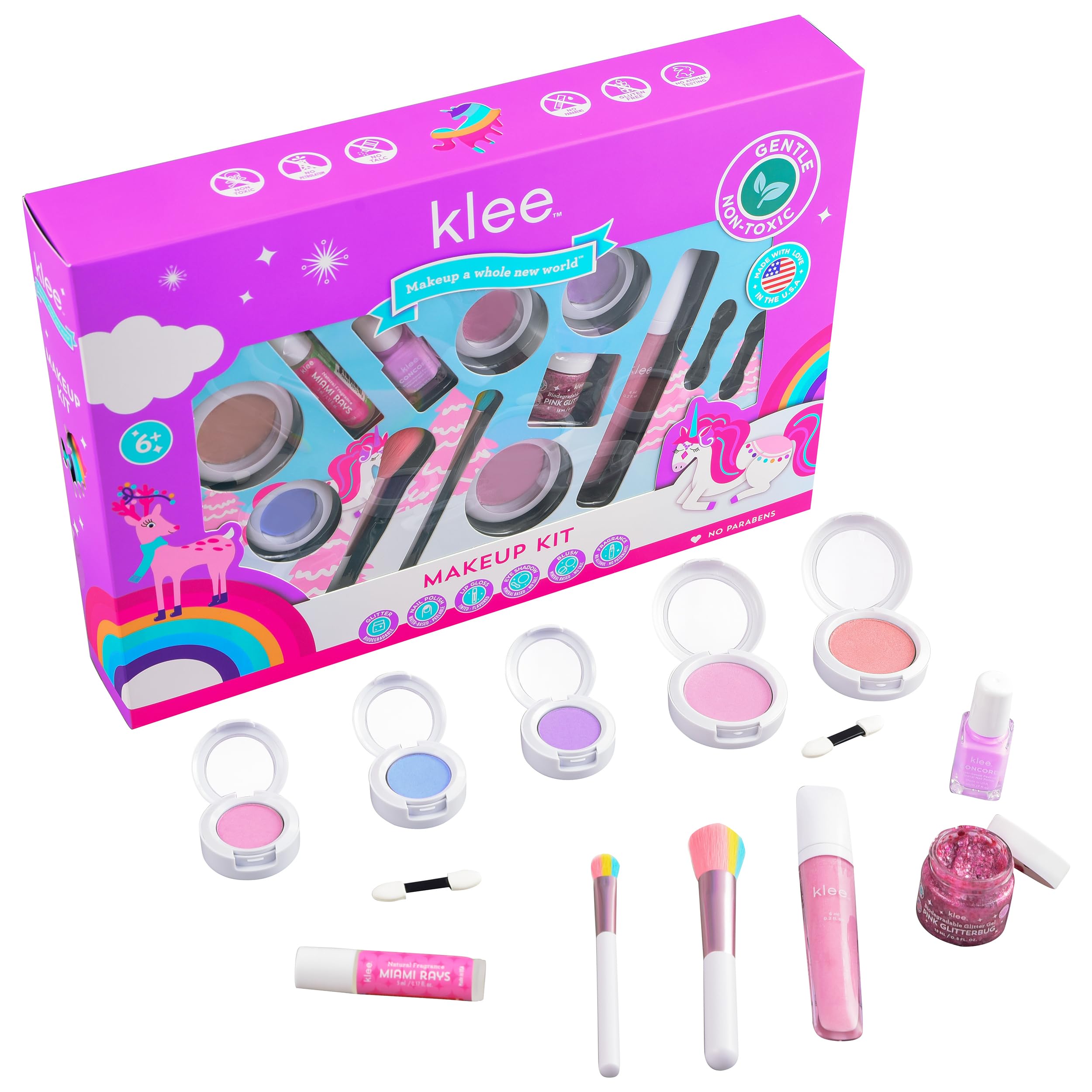 Klee Naturals Luna Star eye shadows with mineral pigments for safe color.