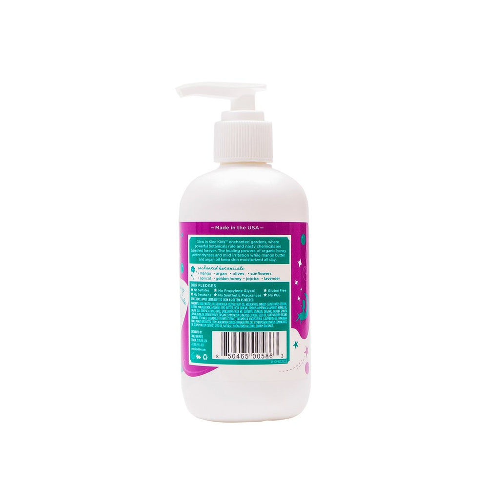 klee naturals luna star lotion texture close-up showing creamy hydrating finish