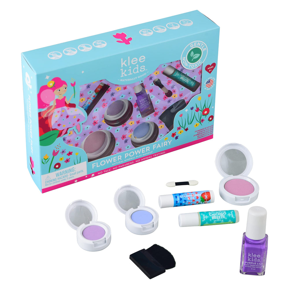 Klee Naturals Luna Star kids Blue Bonnet Eyeshadow for soft, sparkly eye makeup that kids love.