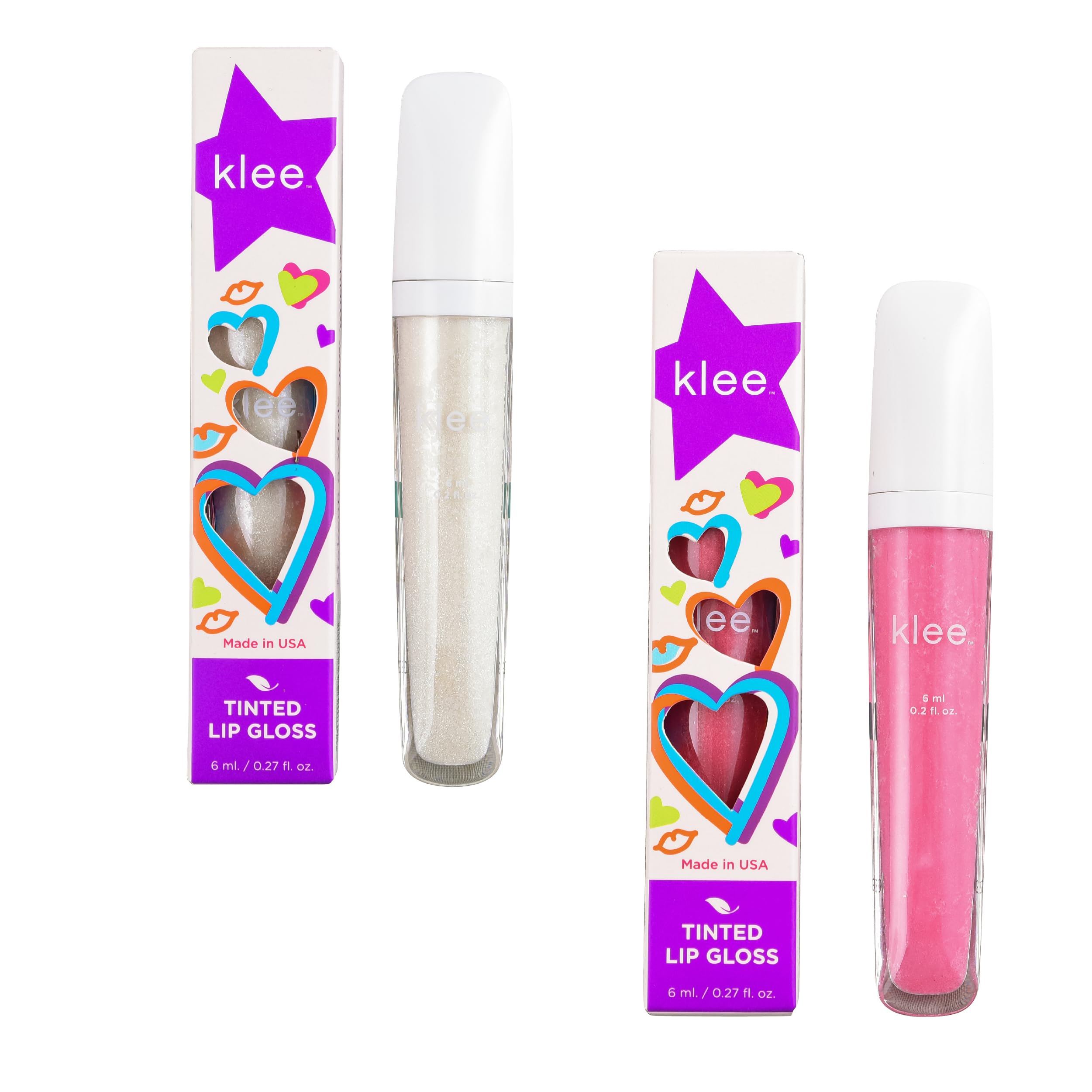 Klee Naturals LunaStar bundle close-up showing gentle tinted gloss