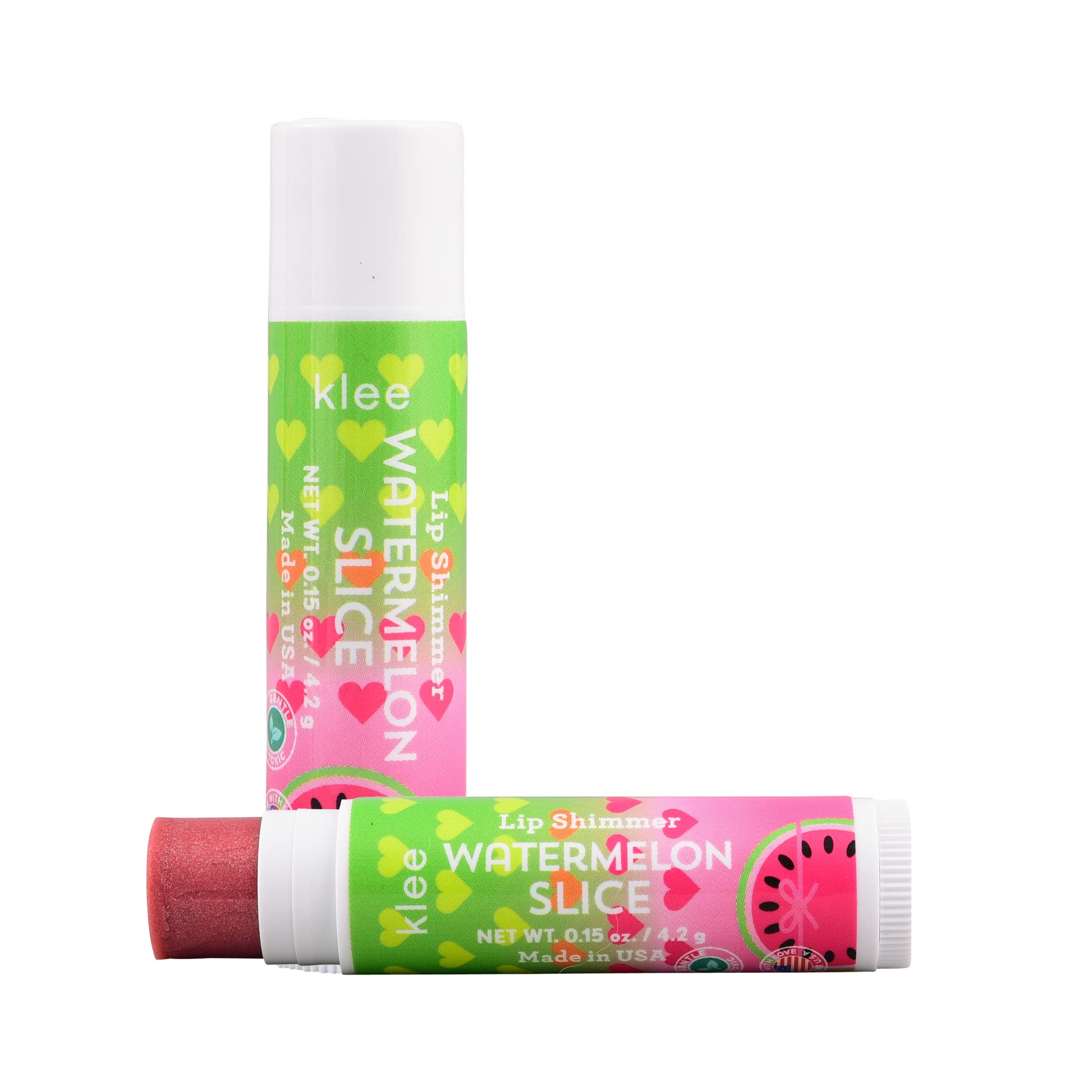 Klee Naturals Pink Bubbles water-based nail polish shown on kid-friendly nails.