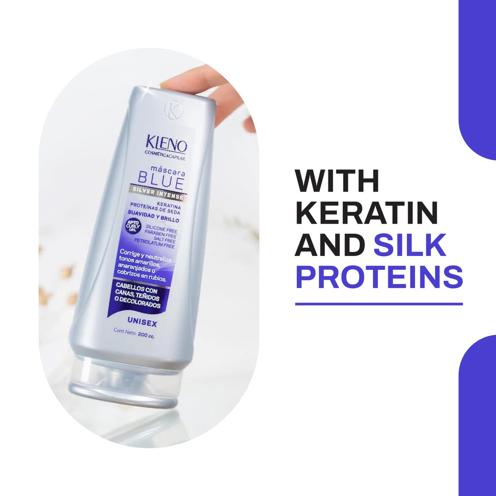Kleno counteracts brassiness blue-silver tone on hair