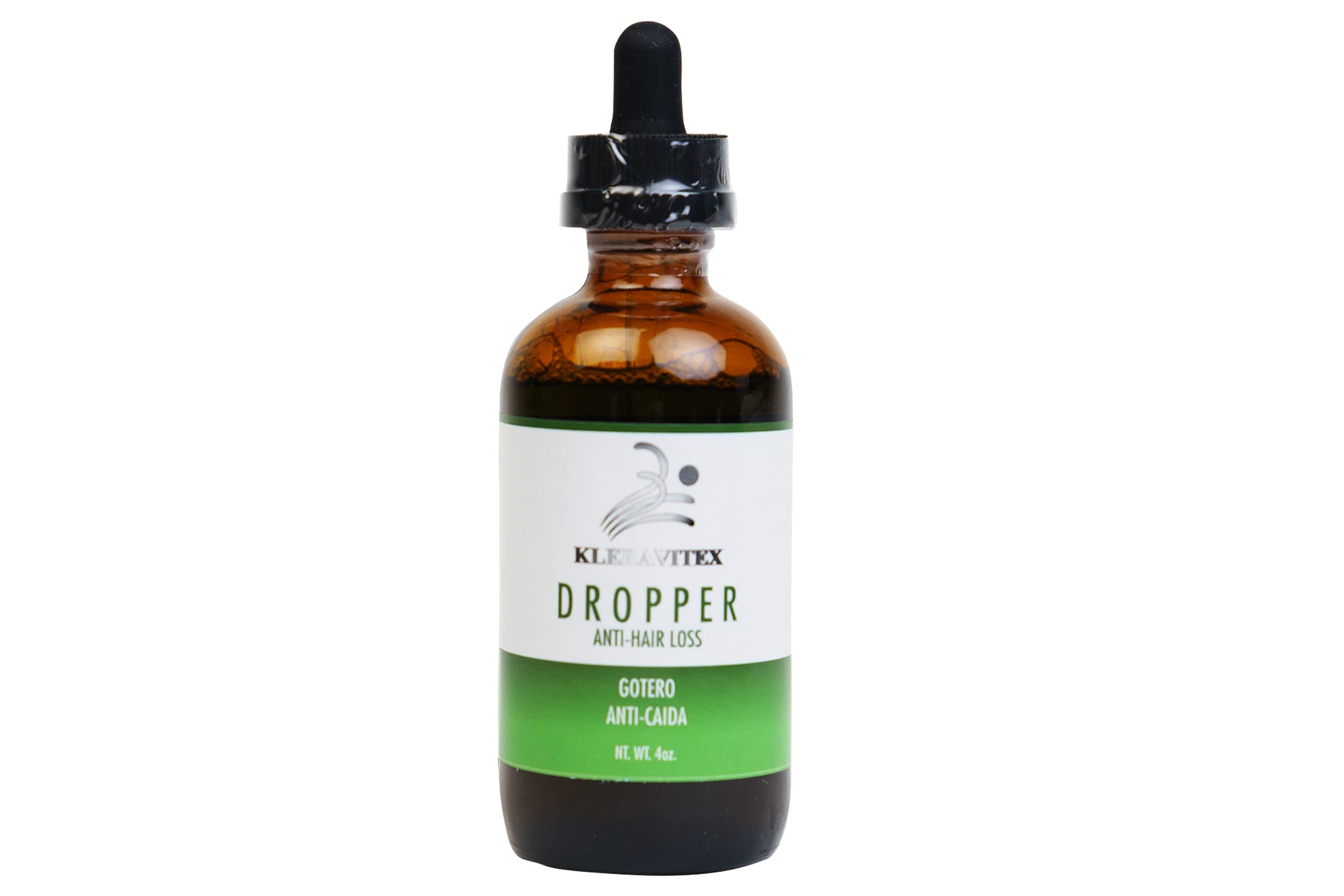 Kleravitex anti-hair-loss dropper bottle shown for precise scalp care and nourishment