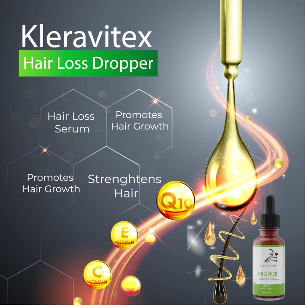 Gentle scalp massage with Kleravitex drops for better absorption