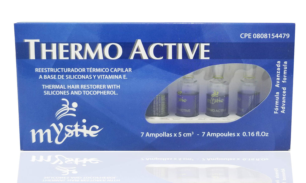 Kleravitex Mystic Thermo Active Ampoule bottle close-up showing shine and premium formula.