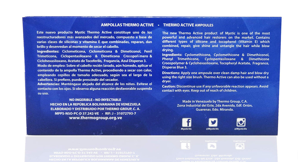 Mystic Thermo Active pack of 7 ampoules ready for weekly use.