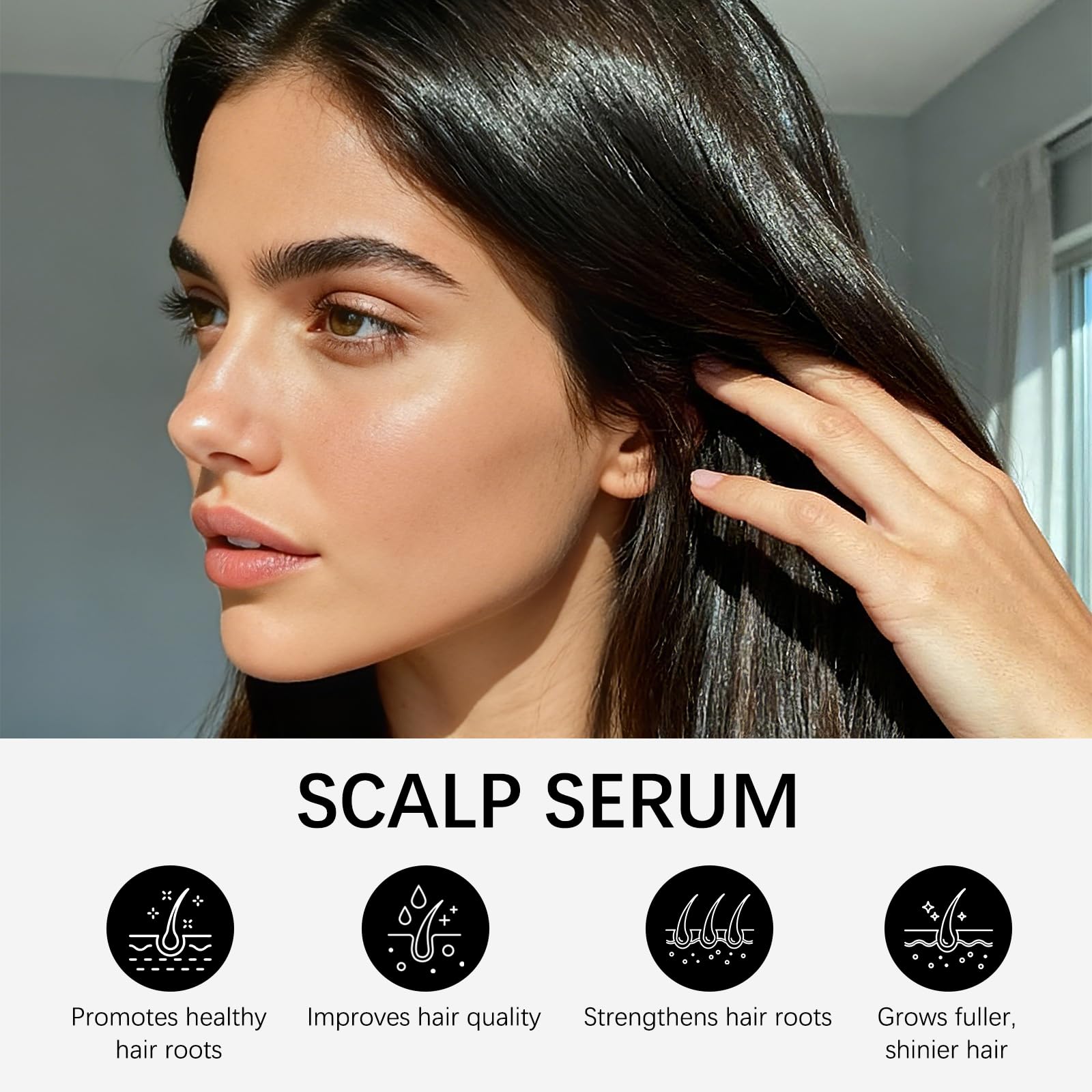 KligourMD Before-after visuals hint at thicker, stronger hair appearance.