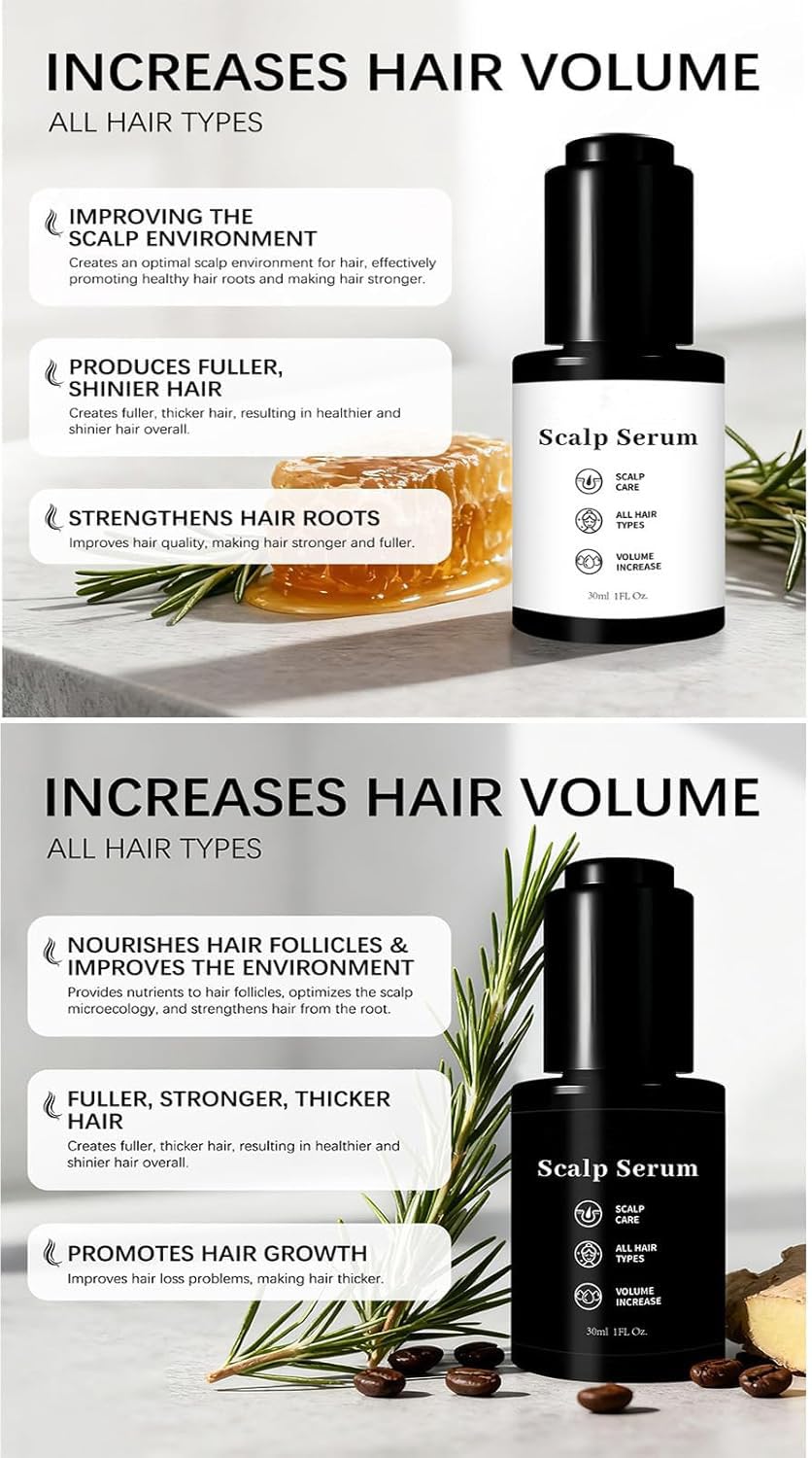 KligourMD Official Hair Serum Bundle label highlights plant extracts for scalp care.