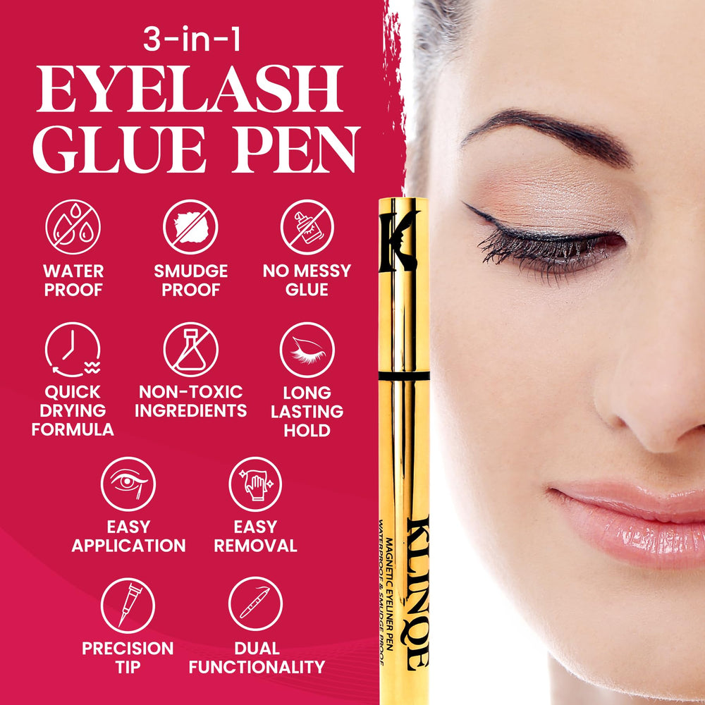 KLINQE Precision Tip application to secure lashes with clean lines.