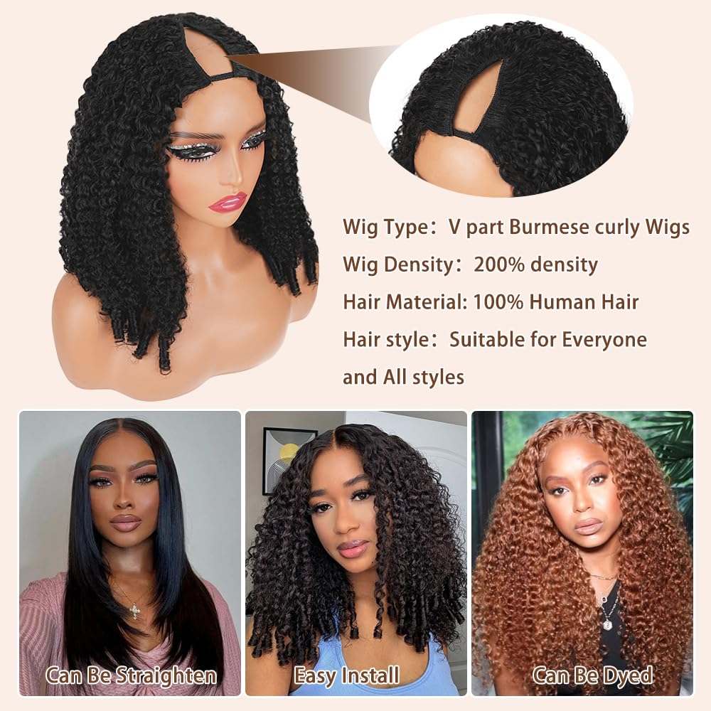 Kloiynj Burmese human hair wig offers smooth feel and tangle-free styling.