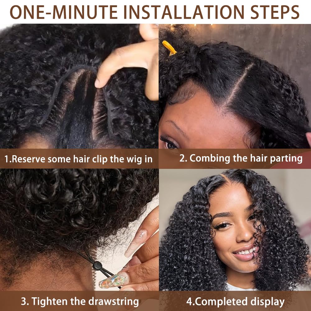 Kloiynj full-head clip-in half wig for versatile looks.