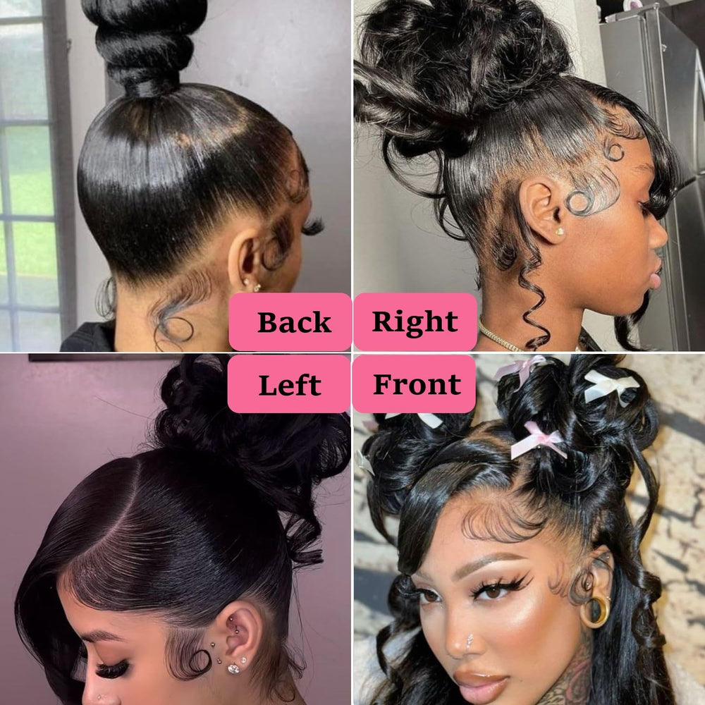 Kloiynj HD lace front wig in Brazilian virgin hair for natural parting.