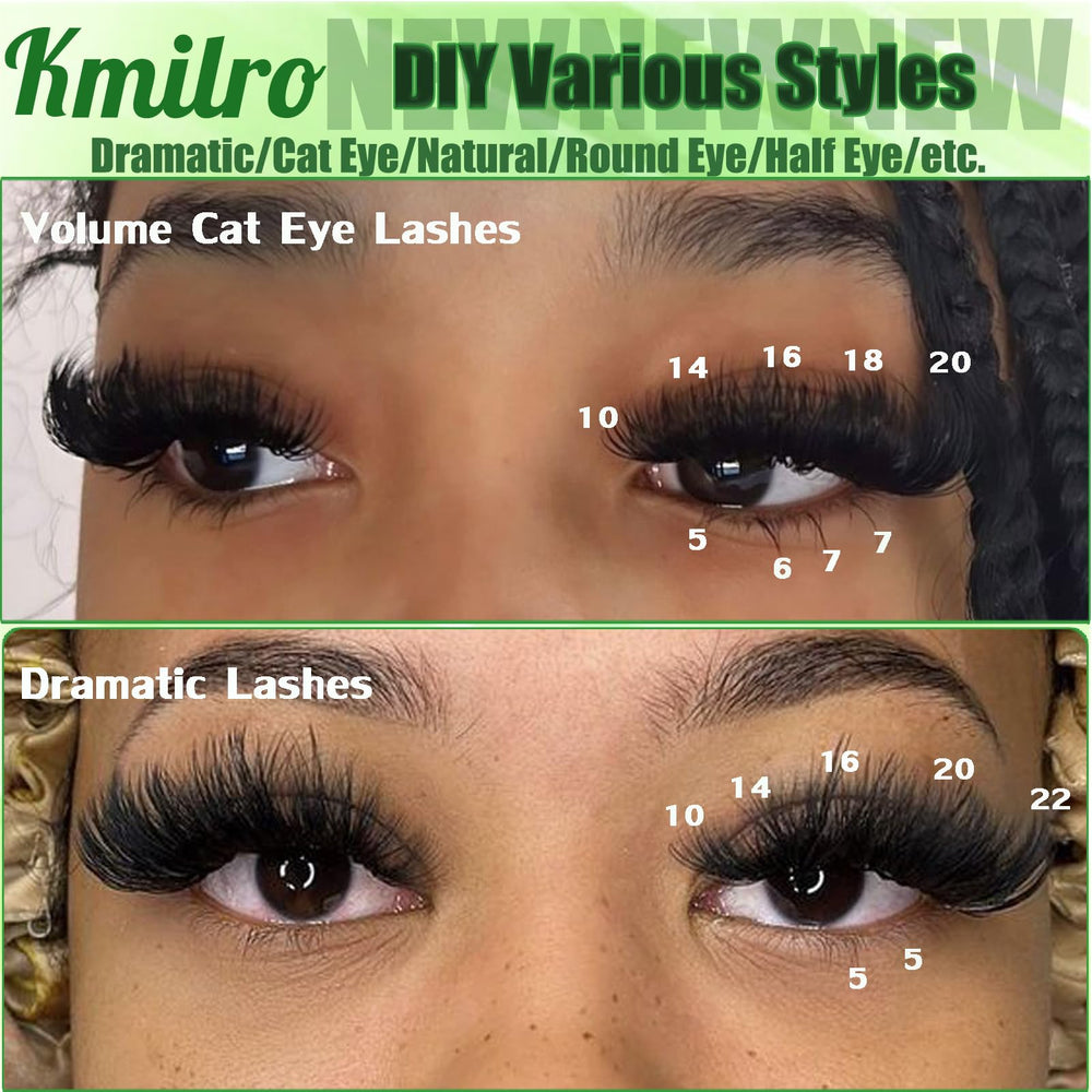 Kmilro bottom lashes 5-7mm provide lower detail and balanced definition.