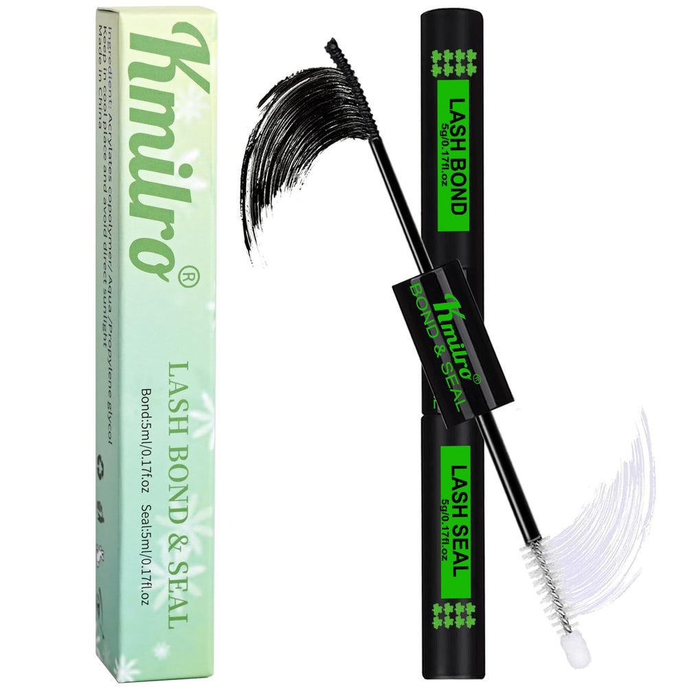 kmilro lash cluster bond-seal bottle demonstrates long-lasting waterproof hold