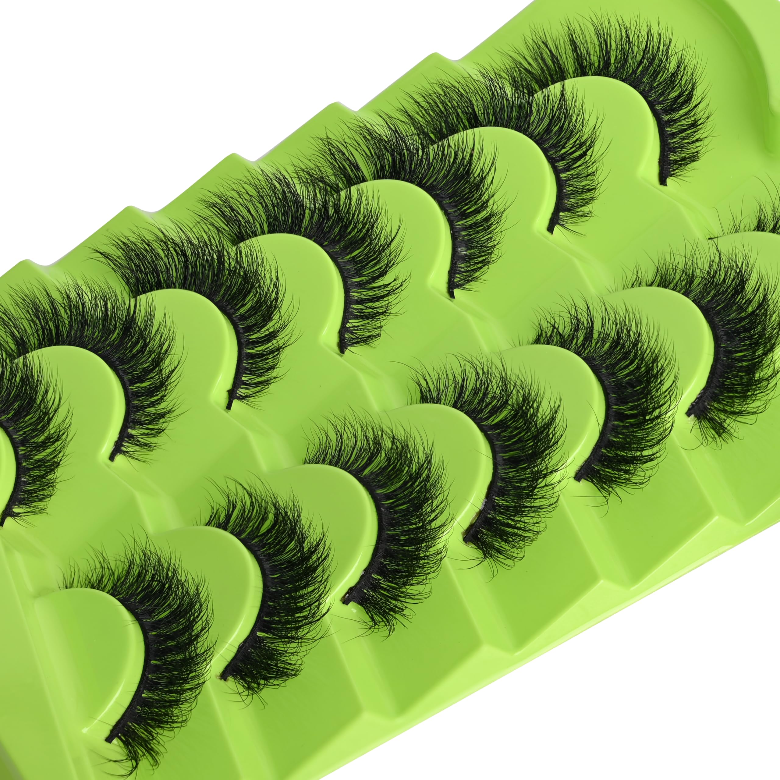 Kmilro mink-like wispy lashes, 3D 15mm cat-eye for natural volume