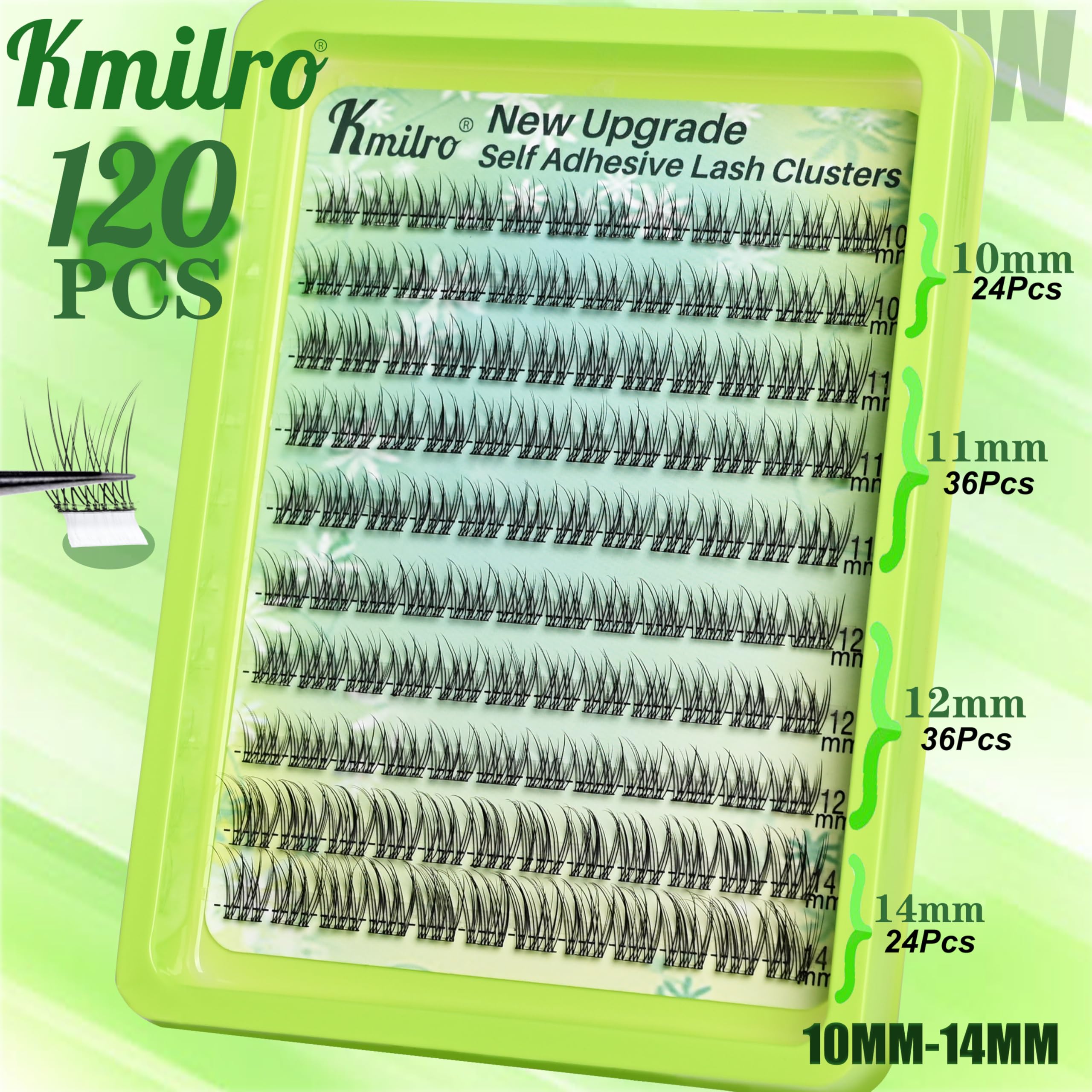 Kmilro tweezers application view demonstrates precise placement and easy wear.