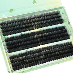 kmilro thick lash clusters 14mm for soft volume and easy DIY lash extensions