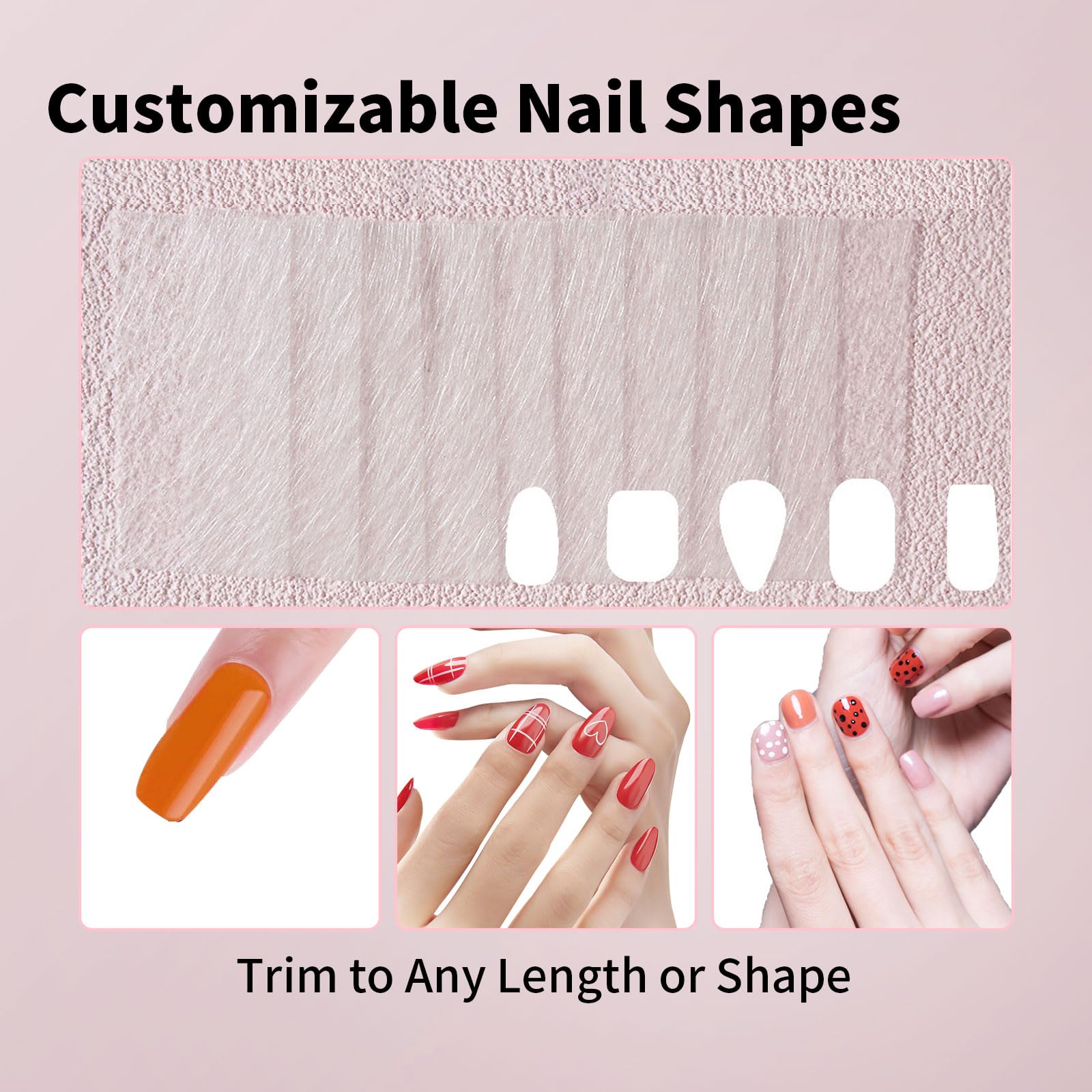 KMYZQDV durable soft fiber conforms to nail curves without tearing.