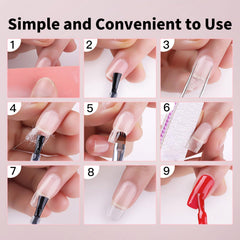 KMYZQDV flexible nail extensions with soft, natural feel and durable support.