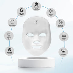 KNNKNN blue-led mask, side view, convenient home treatment.