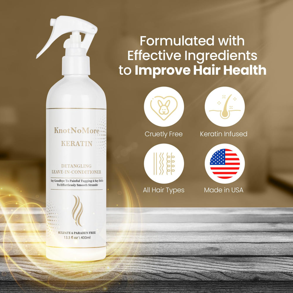 Knot No More curly hair detangling shows easy comb-through.
