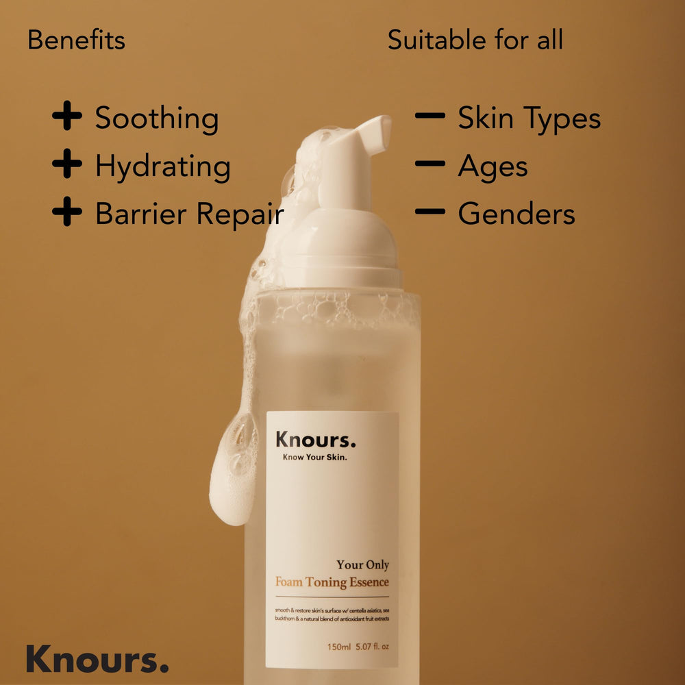 Knours foam texture close-up showing light, hydrating lather for daily use