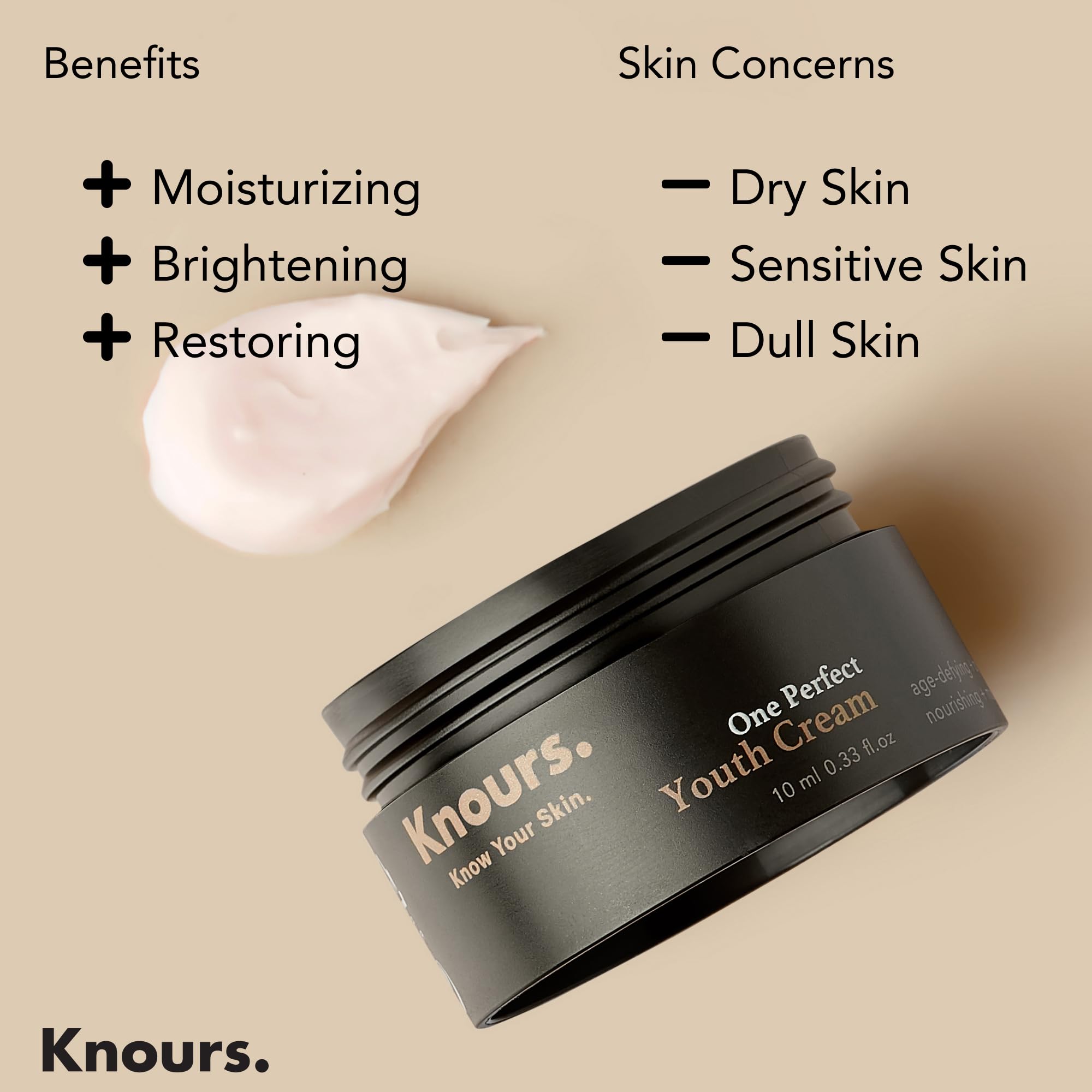 Knours packaging emphasizes clean beauty and eco-friendly materials