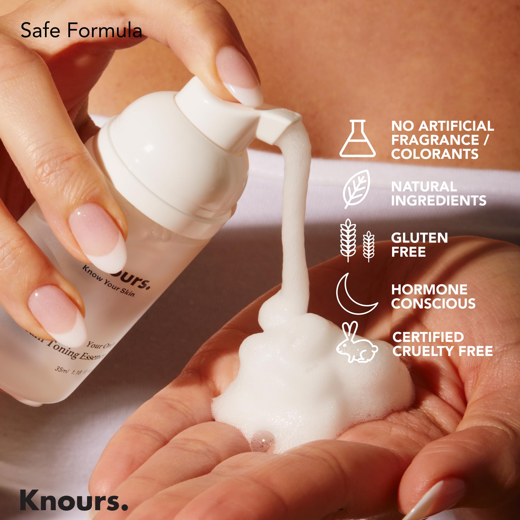 Knours packaging front view with clean Korean skincare branding