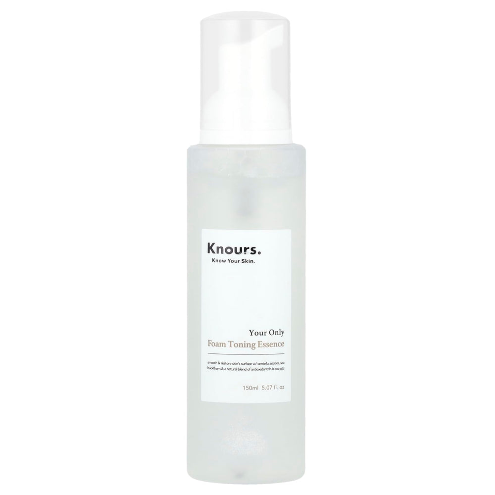 Knours soothing essence foam toner bottle pump for gentle cleansing and skin prep