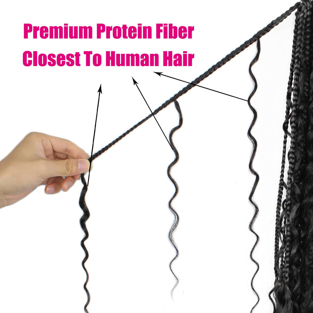 Knovotch Boho Crochet Braids 14in pre-looped design speeds up installation