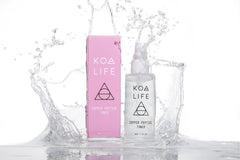 KOA LIFE Copper Peptide Toner bottle on counter for daily hydration and glow.