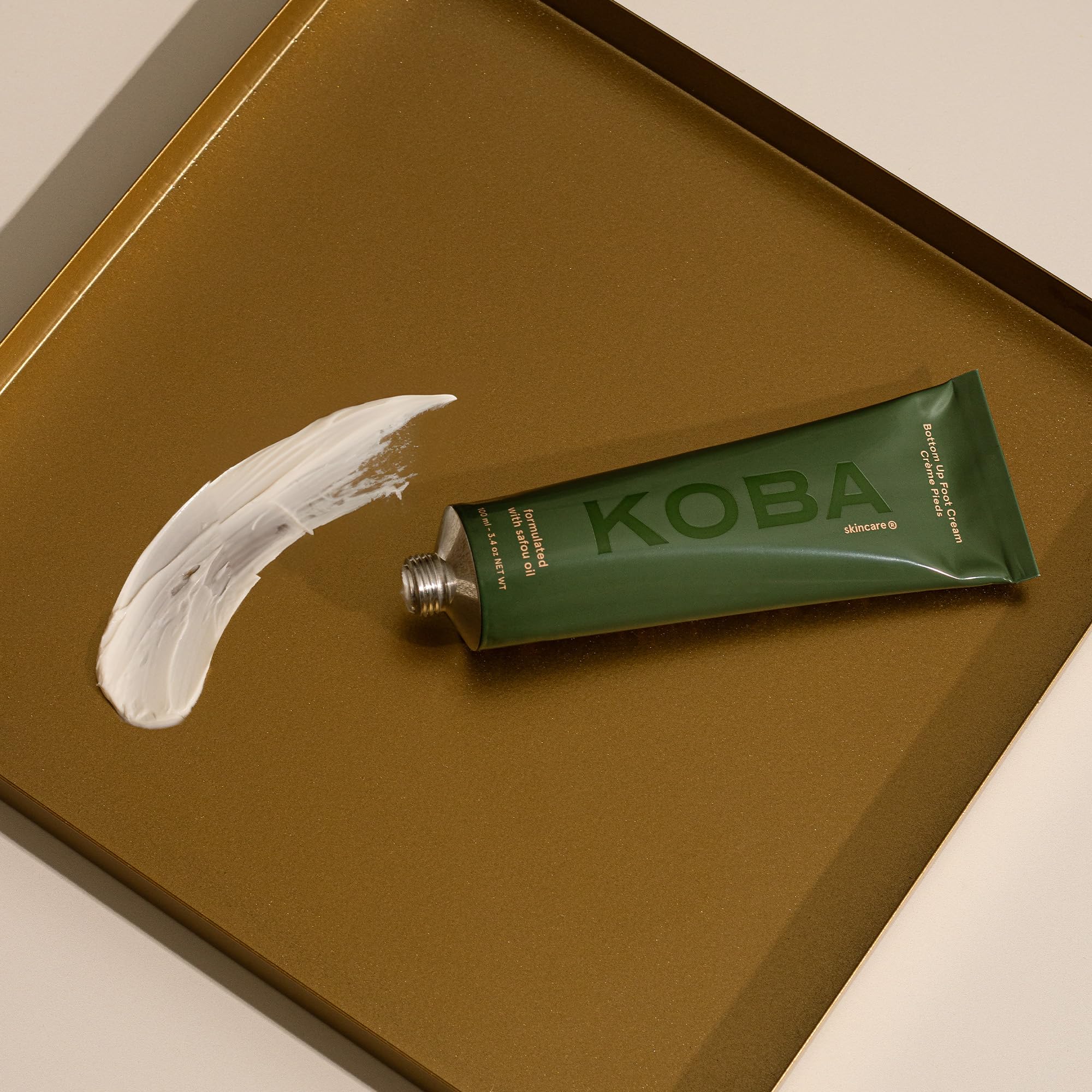 Feet after application: refreshed, moisturized skin with KOBA cream