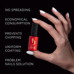 Kodi Professional Rubber Base Gel provides strong adhesion to natural nails.