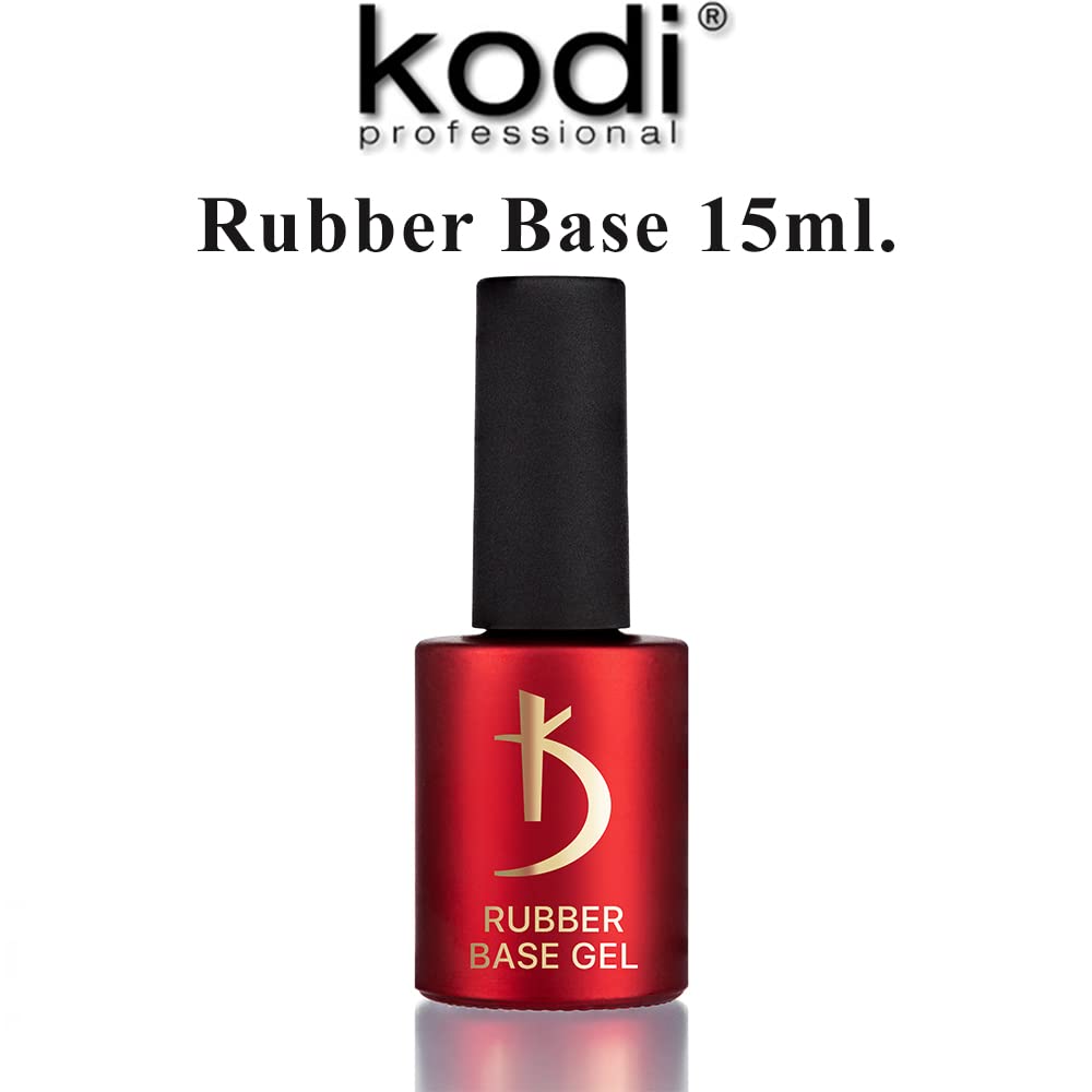 Applying Kodi Professional Rubber Base Gel for a smooth, self-leveling finish.