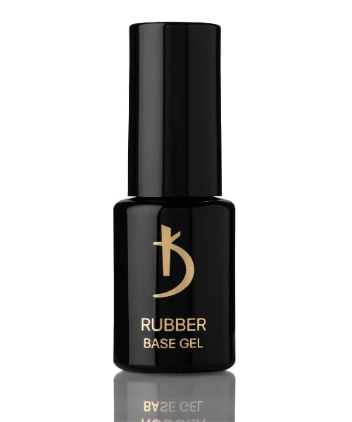 Kodi Professional Rubber Base Gel bottle close-up, clear flexible base for natural nails