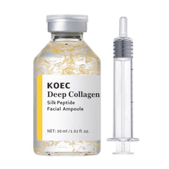 KOEC Deep Collagen Silk Peptide Serum bottle promises hydration for radiant skin