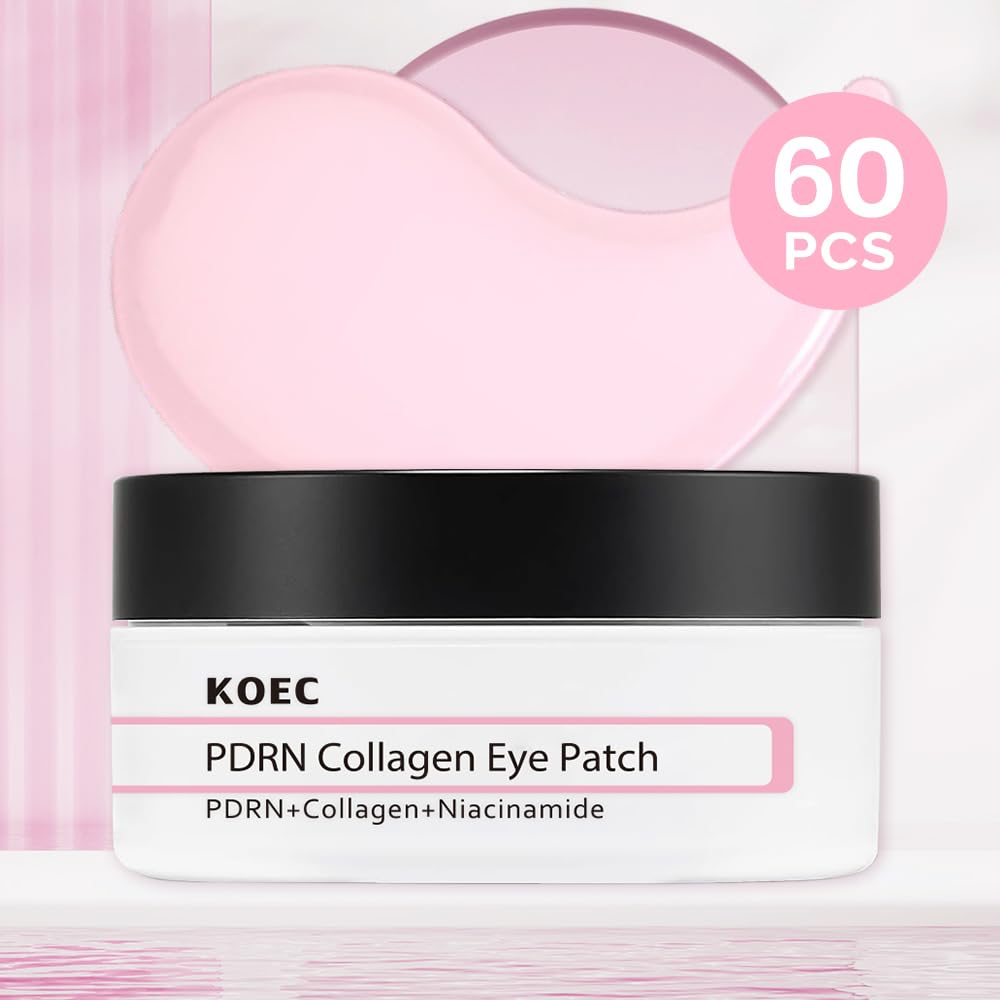 KOEC patches applied to forehead and mouth areas for dryness relief