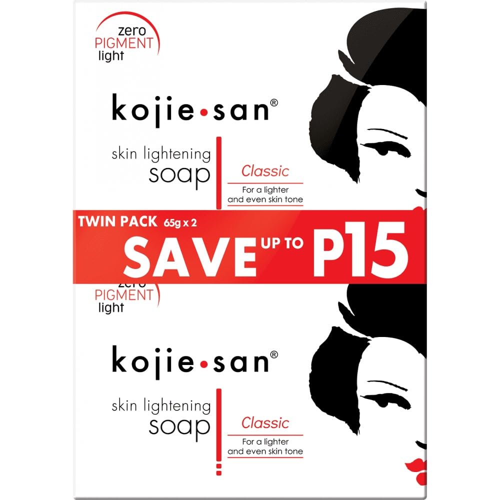 Kojie San Skin Brightening Soap bar with kojic acid for even tone and subtle glow.
