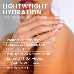 Koji White lotion texture swirl hinting at rich, smooth hydration.