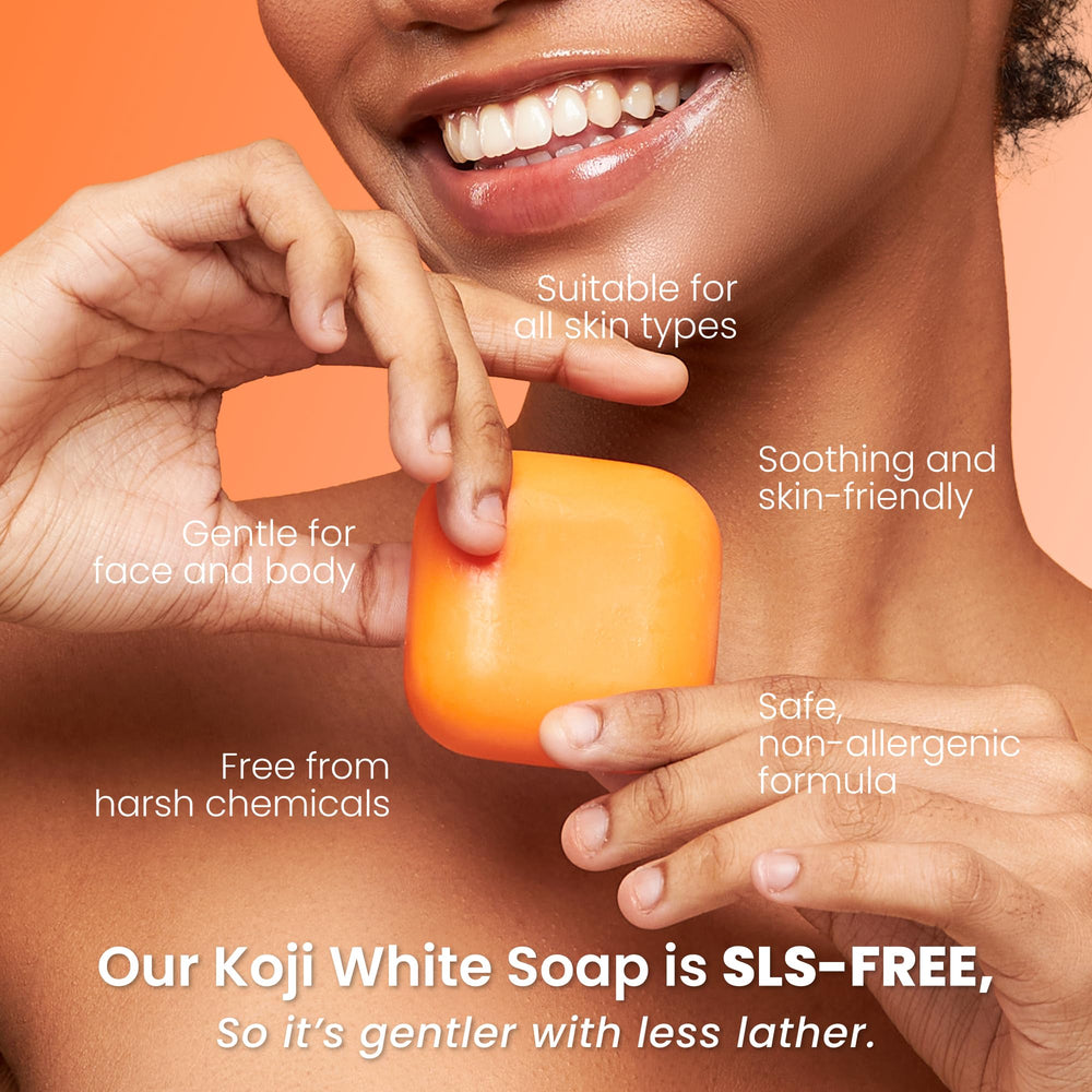 Koji White daily-use soap for face and body supports consistent cleansing.