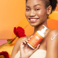 Koji White lotion on skin highlighting a soft, hydrated finish.